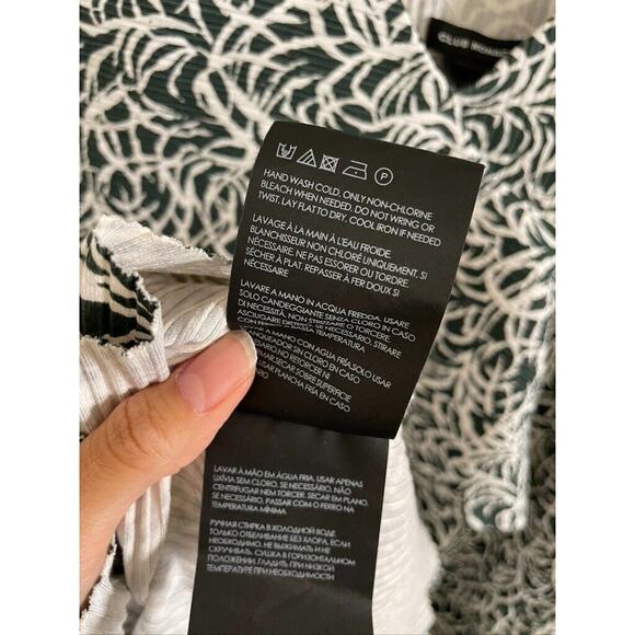 Club Monaco Women's Maxi Dress 6 One Shoulder Flutter Sleeve Hi Low Ribbed - Picture 7 of 9